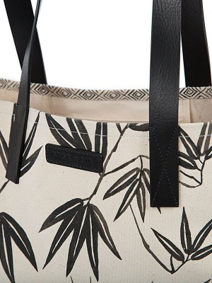 Kyoto Print Canvas Tote